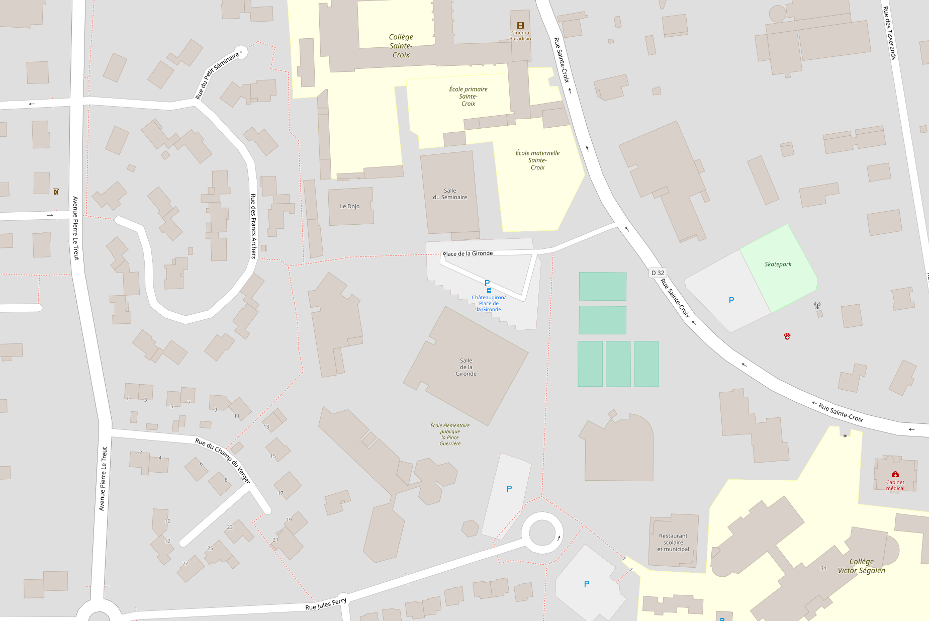 Plan pour accéder au gymnase